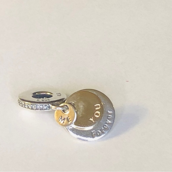 Authentic Pandora You Me Forever Charm 14k 925 Ale NWT - Picture 8 of 9